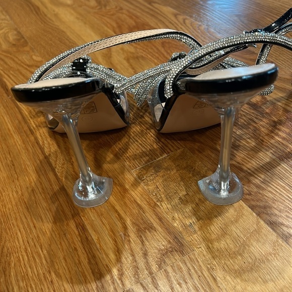 Public Desire x Dolls Kill Glimmer Rhinestone Wrap Heels black size 8 women’s - Picture 8 of 11